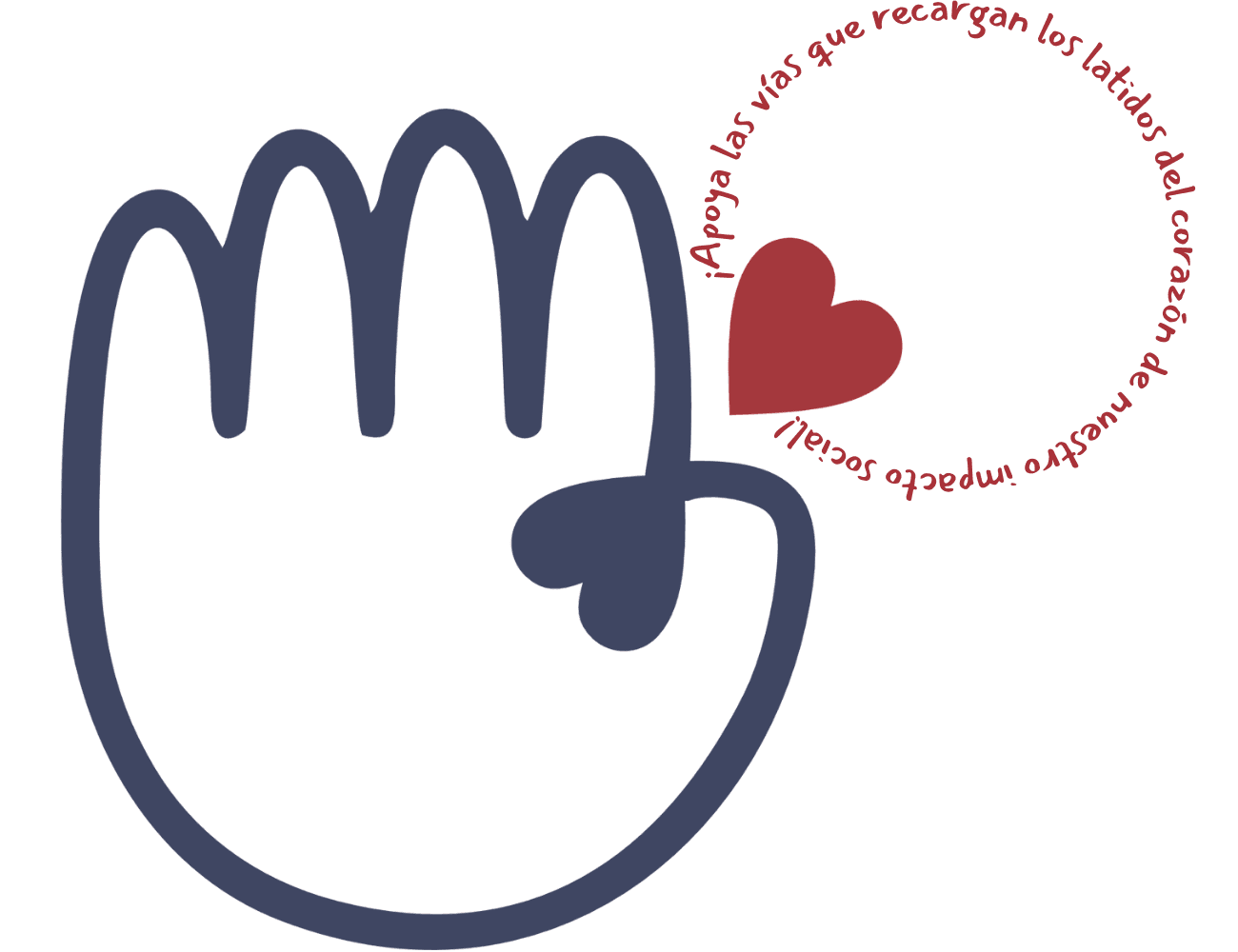 Brand logo edited by Aperturas Creativas, adding a phrase around the red heart