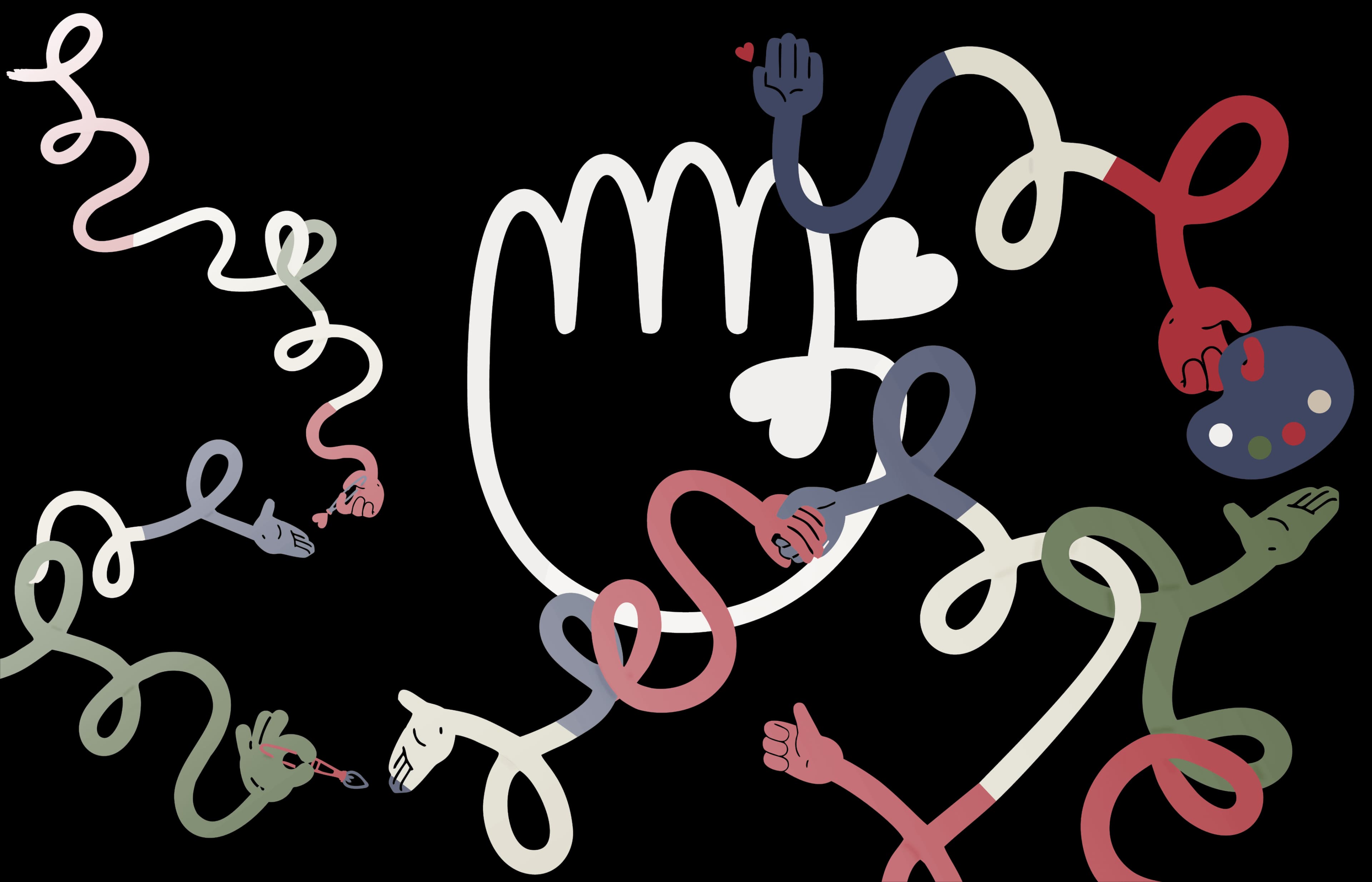 Social Impact page background image, ilustrated by Luisina Hernández